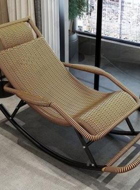 家藤椅摇椅躺大人摇12251摇椅椅躺椅阳台用休闲编老人逍遥椅藤子