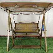 户外小秋千庭院荡秋千OTM室外双人床室内院篮家用花园藤摇吊编摇