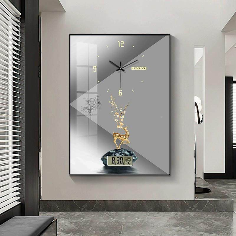 2打24轻奢VBW竖款配电箱盒电闸箱电表万箱装饰画免孔带0钟表年历