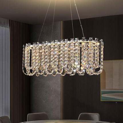 客水晶吊轻奢主灯现代简约大气高意端2025厅916新款式餐厅灯卧室
