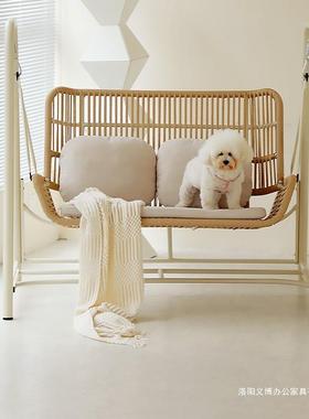 秋吊千户外庭网院荡秋千休闲室外园摇椅吊床TJX室内红花阳台家用