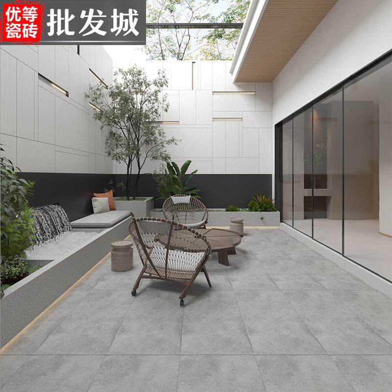 户外庭院石地砖地铺石1英6砖00X200院子厂标防滑加厚板岩仿古地面