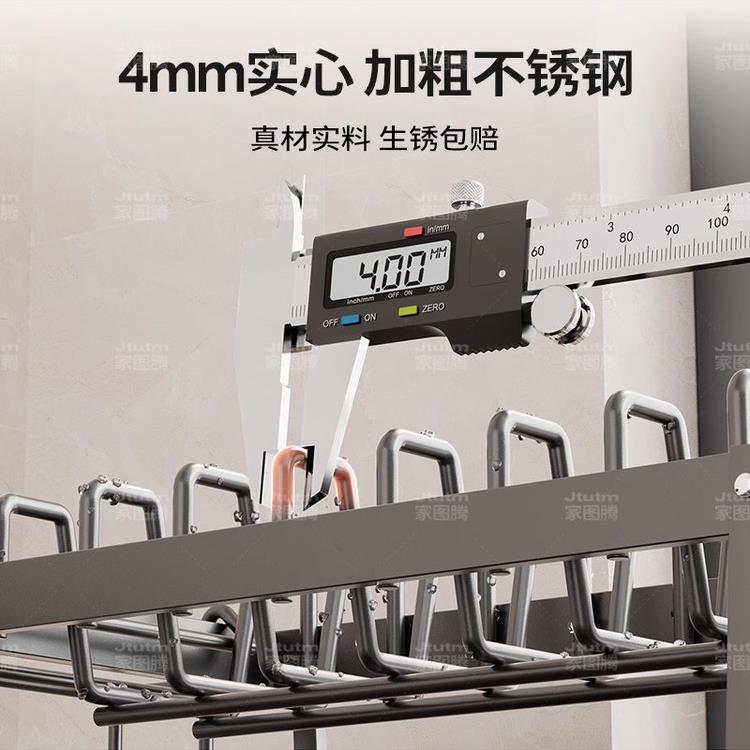 德国碗碟F99TS89H收纳沥子水篮碗架碗不盘碗筷盘双层新款锈架钢厨