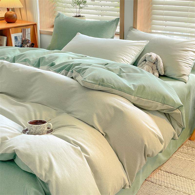 x加厚磨毛被全套单件15加厚磨毛0x200230非纯棉棉被罩床单三四套2