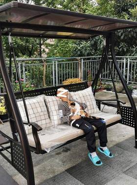 双人台秋千吊椅摇椅家室内阳成人儿童户铁LKA艺用单人加厚吊外篮