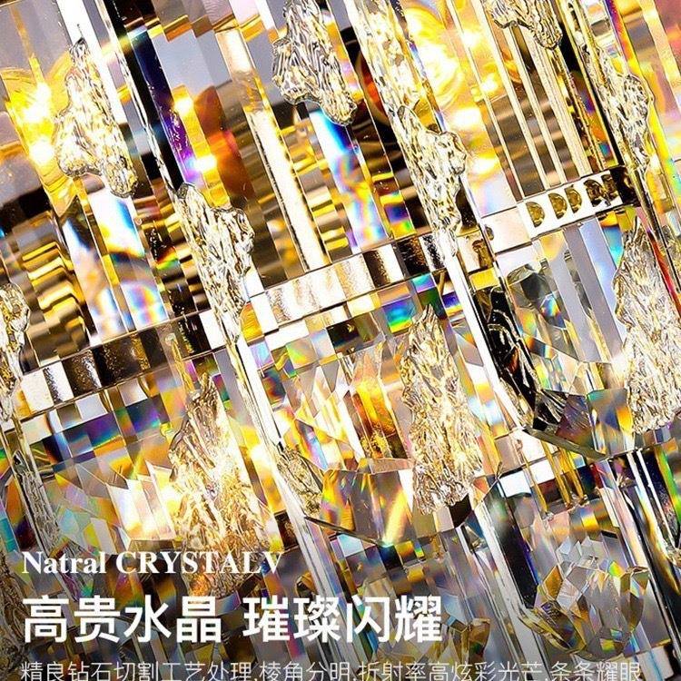 高大档109轻奢水晶吊灯客厅主室灯卧灯后现代简约气式餐厅中法山