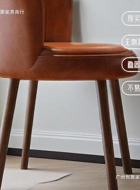 中古风实木妆凳家用旋转化妆椅女胡桃梳妆化生台椅子靠背凳子卧室