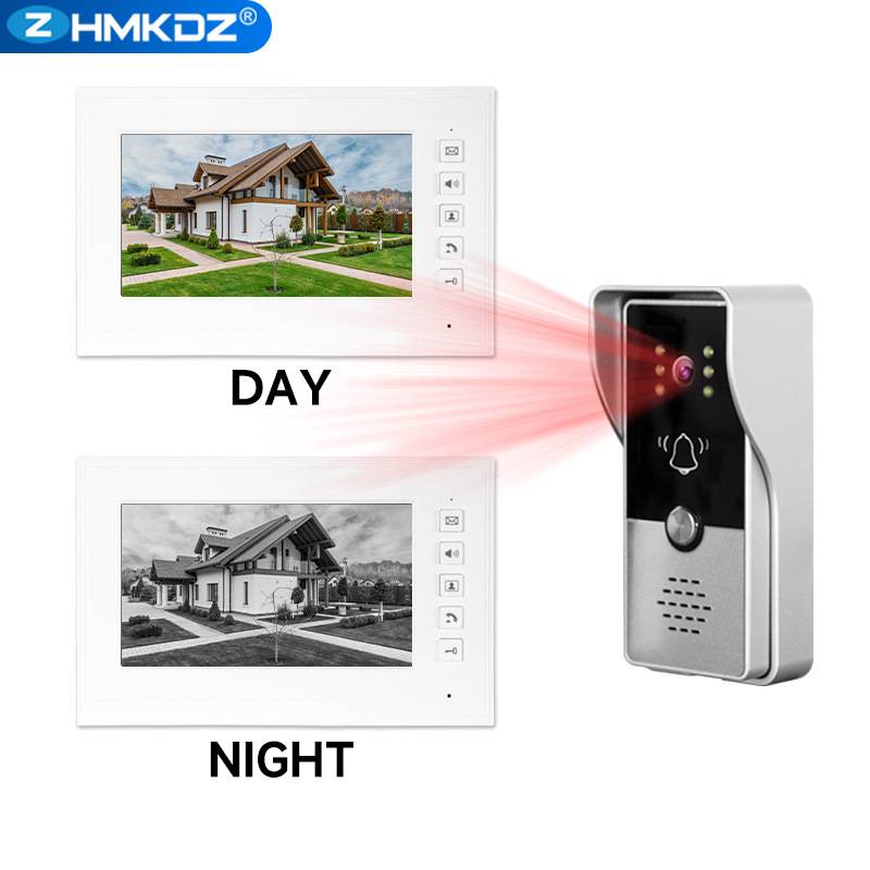 外贸出口别墅可视对讲门铃带监控家用门禁机一键呼叫室内分机开锁