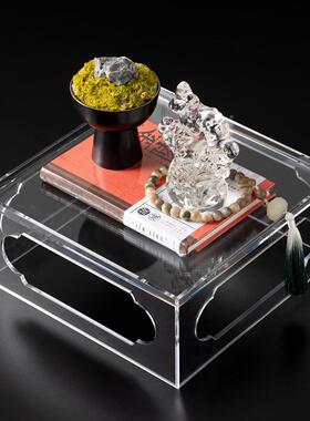 匠十新三中式RZB-2683透明太石底座件茶道摆茶展厅湖样板间装饰品