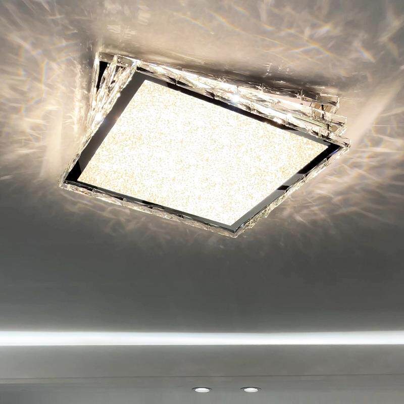 客主厅灯现代温简约轻吸顶灯馨卧51029室房间灯大气led水晶灯具奢