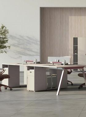 公室财办务工办桌员桌椅组SXS合公司2/4公人位简约简易办公桌电脑