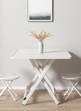 折叠携桌桌家用简易饭餐桌吃户WQT外便摆摊折叠桌椅租房新款包边方桌