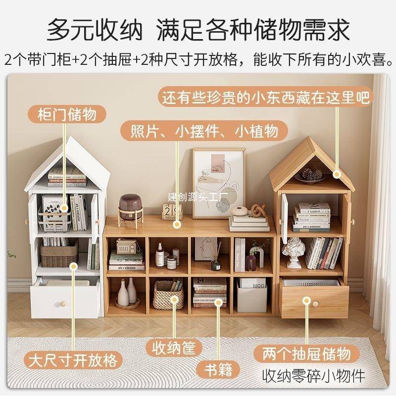 书架置物架NVE落地儿童书柜客厅靠墙阅读柜区子合收纳玩具自由组