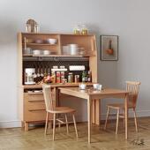 茶酒柜餐桌一体靠墙两用一体家用花园餐边小户代水酒现柜餐边桌吧