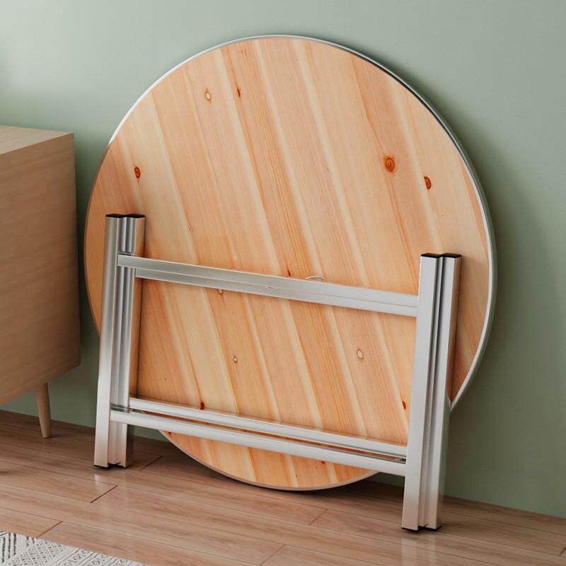 大圆桌面加转盘用家1人5可折叠台面馆饭店酒店餐餐桌2米大杉木钢