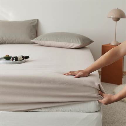 00支贡缎纯床棉磨毛笠单件秋冬纯色加LY221021厚思全棉席梦保1护