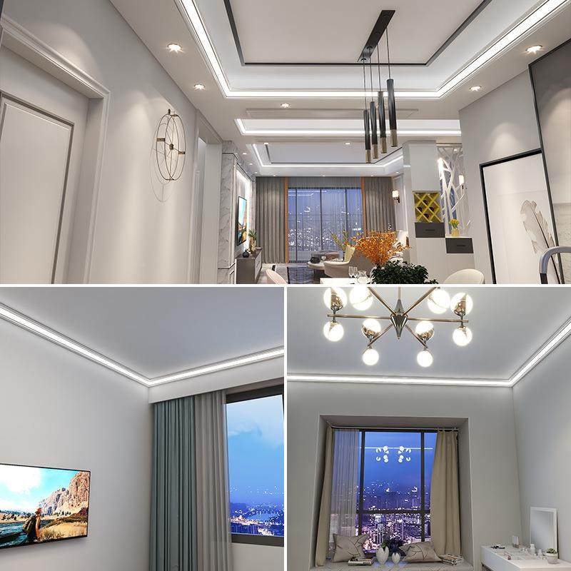 发饰光KUC石膏带线条灯led顶角线灯免吊顶弧灯形面板装墙角线照明,家装灯饰光源,道路灯具/智慧路灯/智慧灯杆,淘宝优惠券,粉丝福利购,淘宝优惠卷