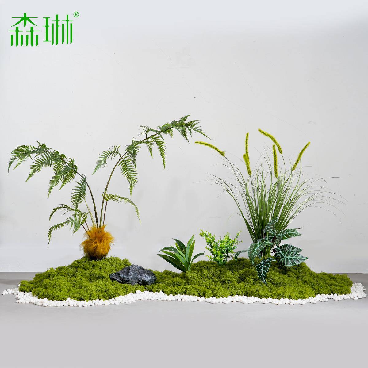 仿绿植造景假藓植苔物饰仿生花摆放室真内玄关10036997阳台微景装