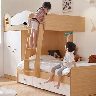 9型WOR交错式 上下床衣柜儿带童床F7679JT5错位型下高低床小上户子