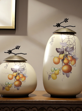 中古风玄b关摆件新中式客厅博古架茶室葫芦五福临门花瓶工艺装饰