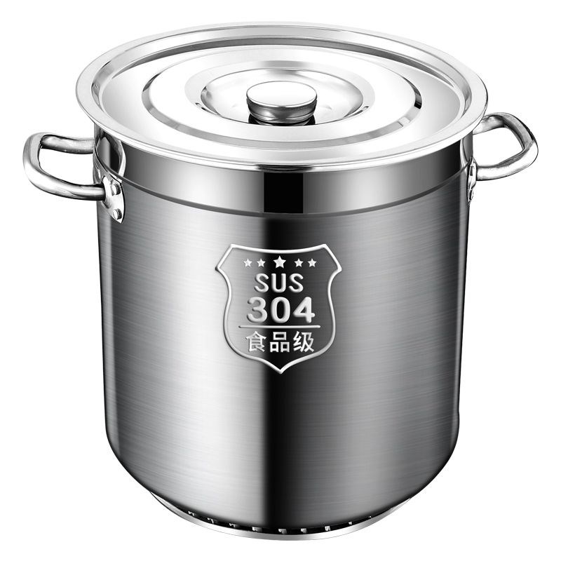 商用304翅片h桶节能桶不锈钢桶加厚大容量汤锅卤菜煮汤面桶熟食桶