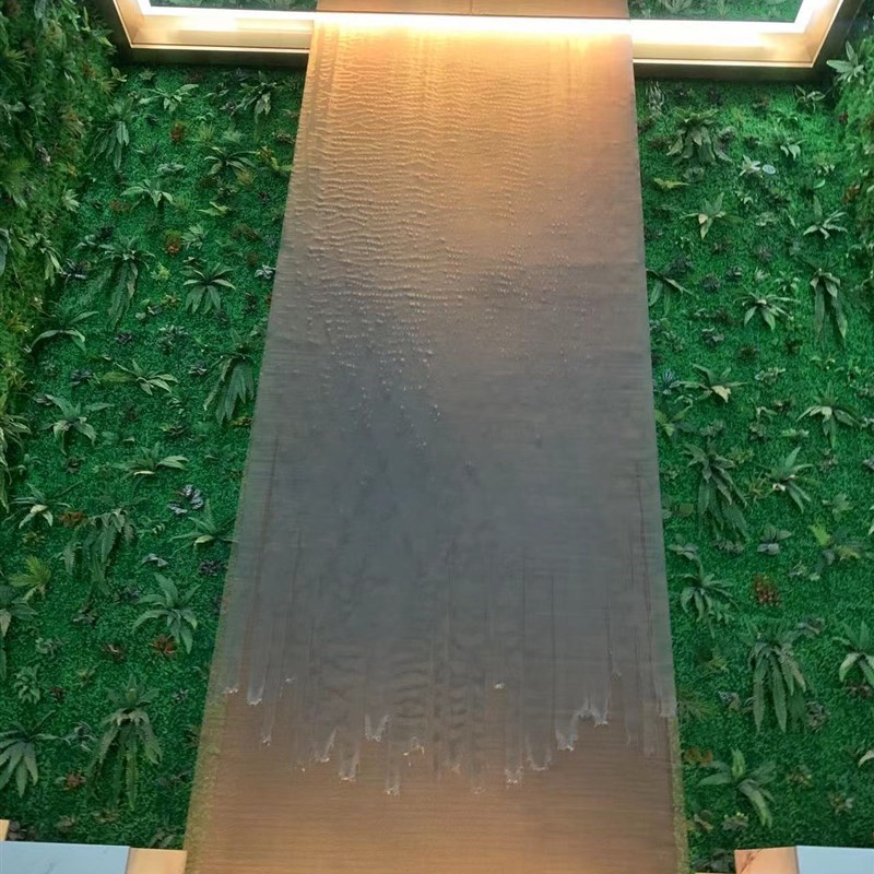 钢丝网水幕墙金属网水景屏t风全套成E品免安装瀑布水帘户外商场水