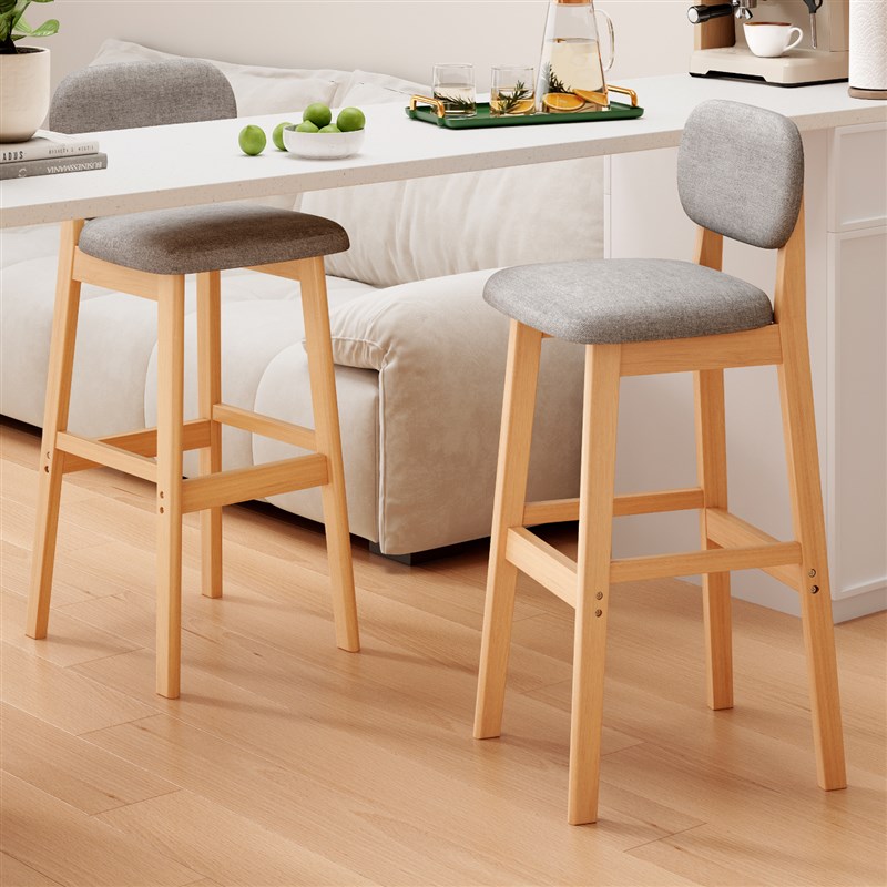 吧台椅实木家用高k脚椅北欧高脚凳吧台凳子收银前岛台商用靠背椅
