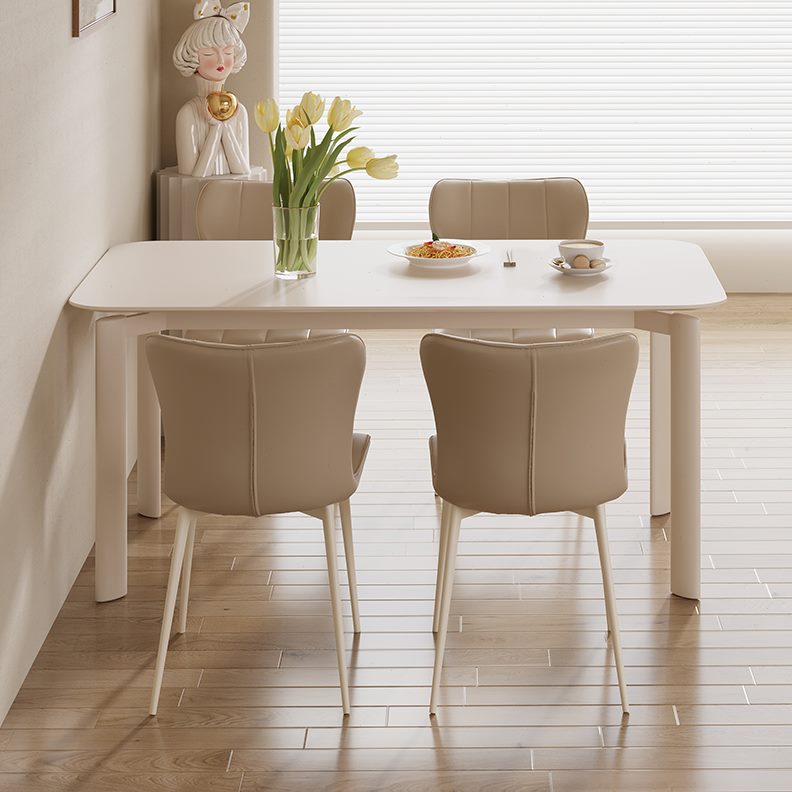 天【家用禧派现代简约5同款白色奶油轻奢28门法式】风岩板餐桌店
