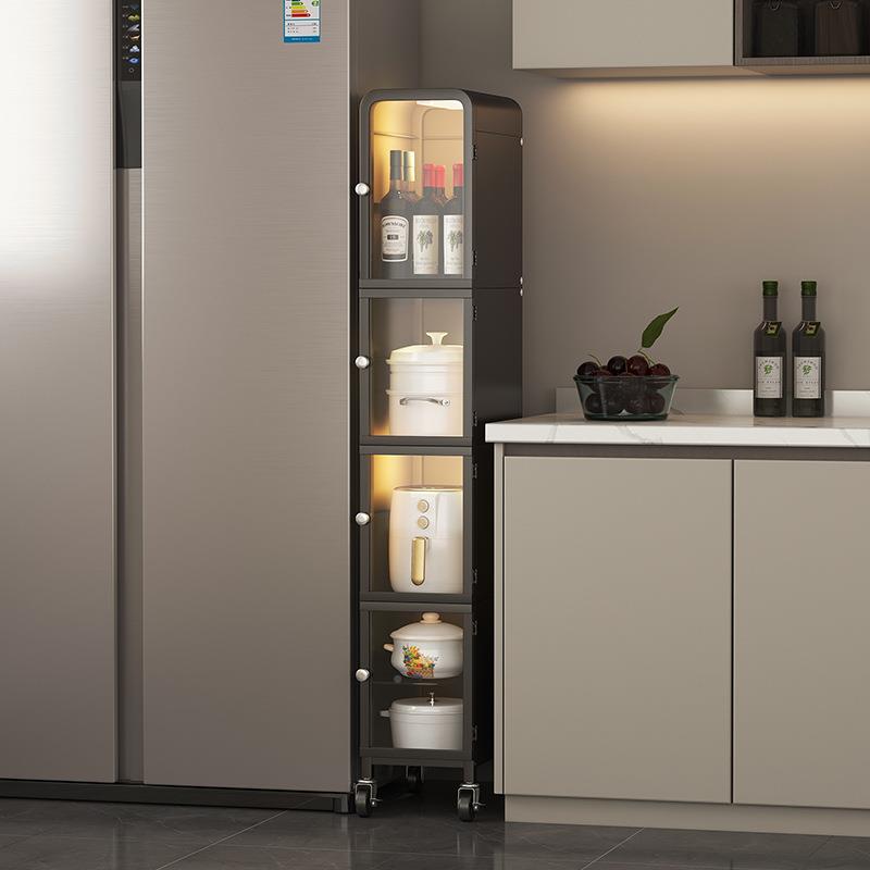 柜厨M537房夹缝收纳柜20/25/30cm公分宽窄窄缝置架冰箱物侧边柜储