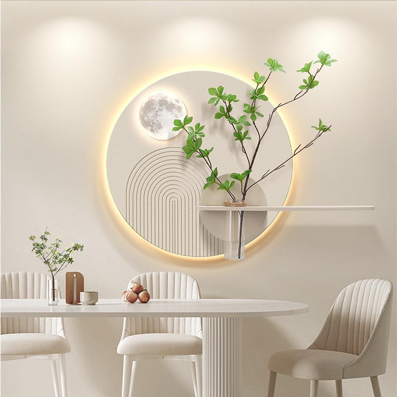 水培绿植插餐厅装花饰画灯壁灯奶油饭厅挂风画2ZR862918024新画款