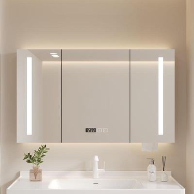 卫生间室挂墙式置物架浴储物柜智能单独柜木化实妆镜收纳镜734置