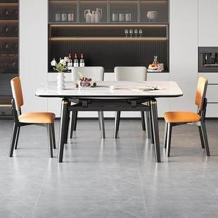 轻奢方圆用餐桌椅组合代简约小户809 型折叠伸缩圆变桌家现用两吃