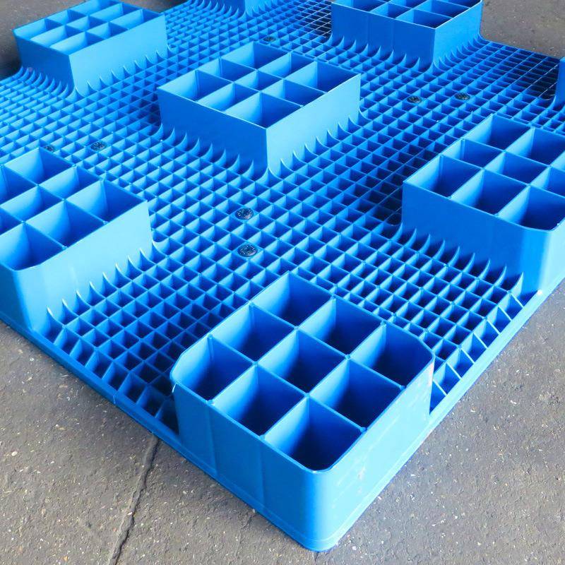网格大九脚塑料托盘正方形四面进叉托GLN盘库仓盘布匹防托卡潮板