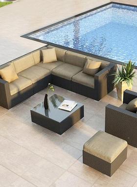 户外沙发庭SF-3001T院露防台阳休台花园闲水室外藤艺藤编藤椅防晒