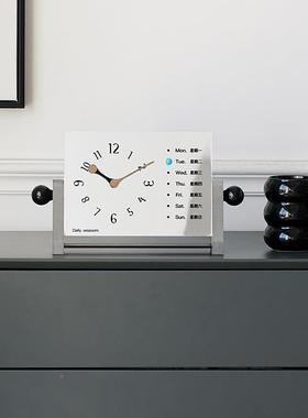 WO意ZOOMTYOS860玄关摆台式时钟摆客件座厅电视柜创钟表装饰品桌