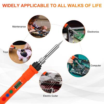 数显电率烙铁套装宽电压功大20W按键款1式可VAW调温恒温电烙铁带