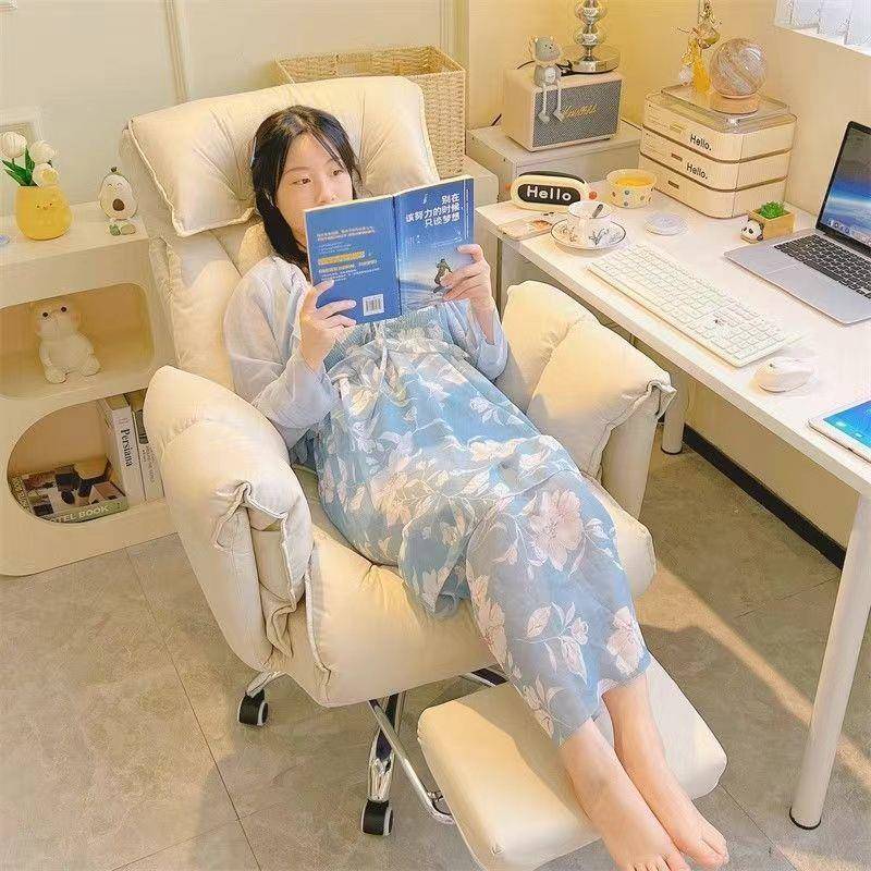 电脑椅子久坐舒1服房家用靠沙发椅书办背公舒适老板转电竞椅直播