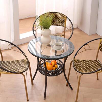 藤背子编藤用靠椅矮凳桌椅ILE套件铁艺家阳台户外休椅闲老人椅单