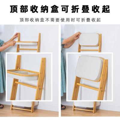 落地质多功能物架置脏衣收篓家居多层挂篮纳篮楠竹材23364498收纳