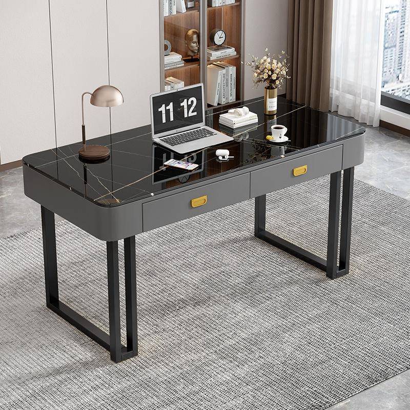 dp一钢p化玻璃电脑桌台式电竞AMF桌子女生卧室书桌梳桌妆台体办公