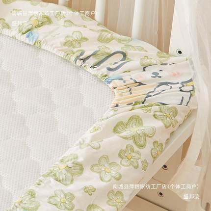 婴儿纯棉床笠新SYN生床儿宝宝拼接单儿加床小垫床床单A童类床