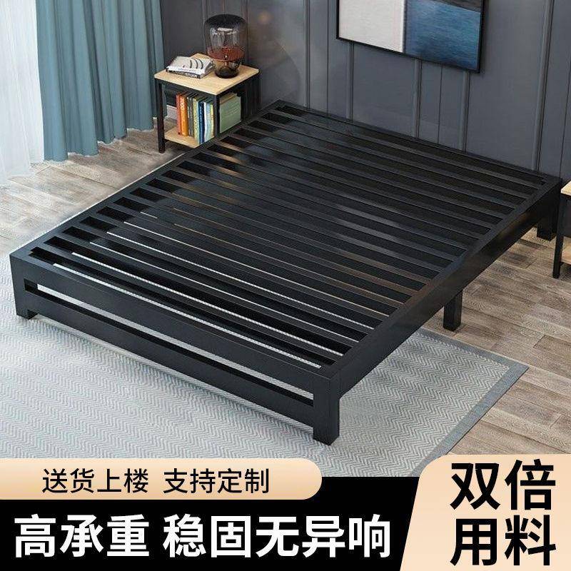 铁双架床床头加固加见详情厚床人床艺1.8x2米铁床架1无米单人铁艺