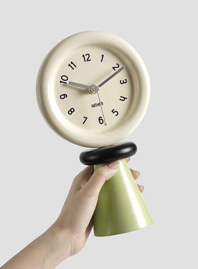 OZWOM屋客厅创意TYOS394时钟O玄关托盘收纳摆件电视柜座钟桌面装