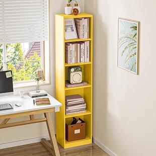 制书见详情柜多层彩儿童色落地简易书架家用钢夹角缝转柜卧室靠墙收纳架