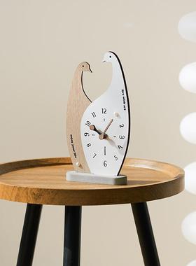 WOZOOM创意TYOS843摆台式厅钟表玄关客座钟饰摆件桌面电视柜饰装
