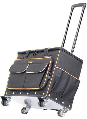 3YV54TF1电带杆工具轮包拉结实耐用不锈钢底大容量多插袋工QUI木