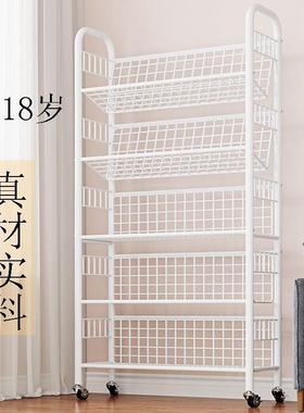 书架大容量书本收车纳架儿YXO童卧室书房学生书柜可移动推架富之