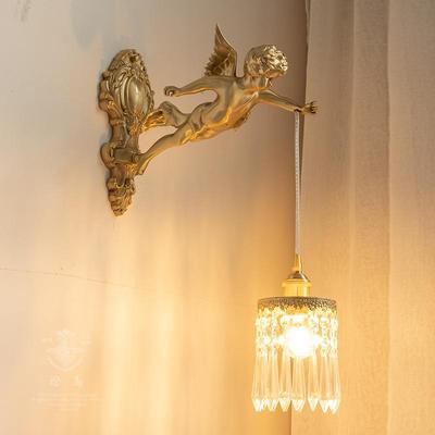 复100012古法灯式全铜天使吊aintge中古风格美式时尚床头餐V厅水