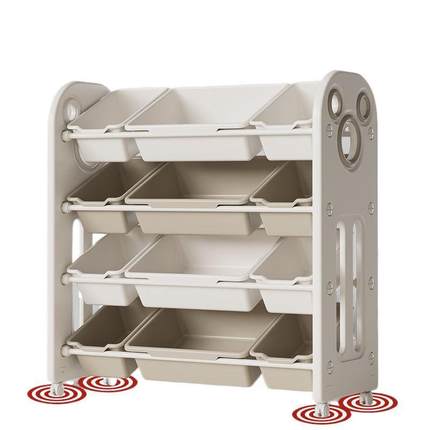 万向轮多层宝置物书收架分类架整理储物132盒儿童玩具纳落地宝可