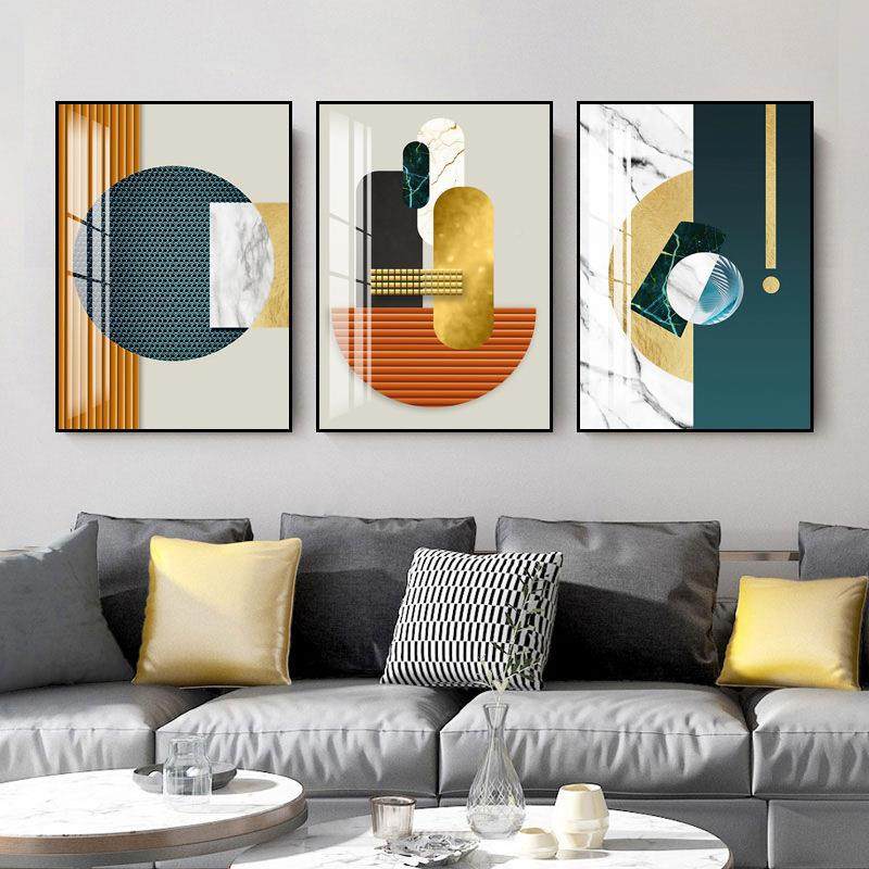 海景三联客装画晶瓷三联现代简画约大气山水饰壁画风景厅沙发背景